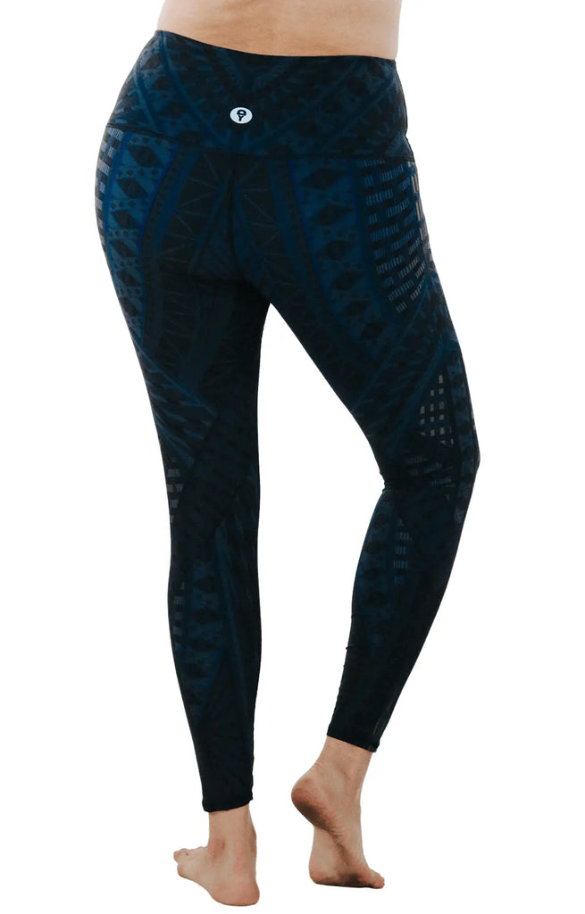 Warrior One Printed Yoga Leggings by Yoga Democracy Yoga Democracy