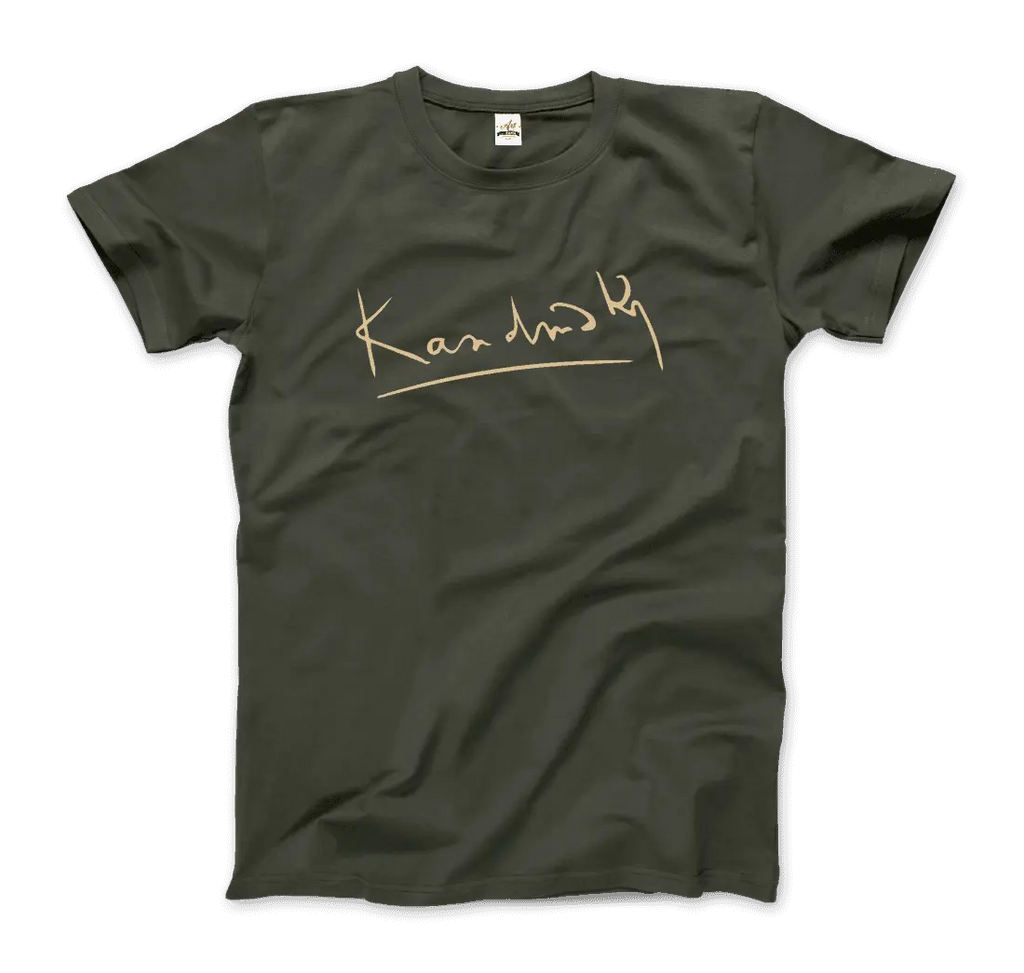 Wassily Kandinsky Signature Art T-Shirt by Art-O-Rama Shop ART-O-RAMA-SHOP
