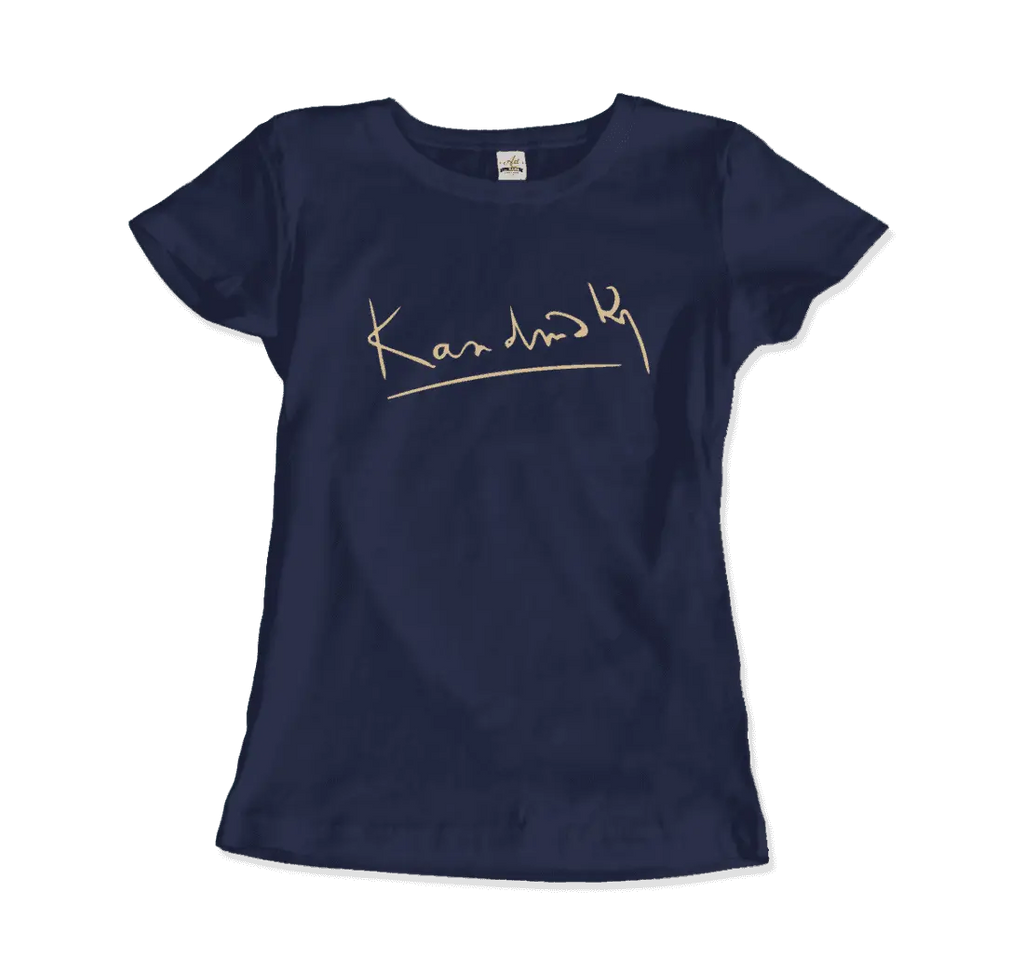 Wassily Kandinsky Signature Art T-Shirt by Art-O-Rama Shop ART-O-RAMA-SHOP