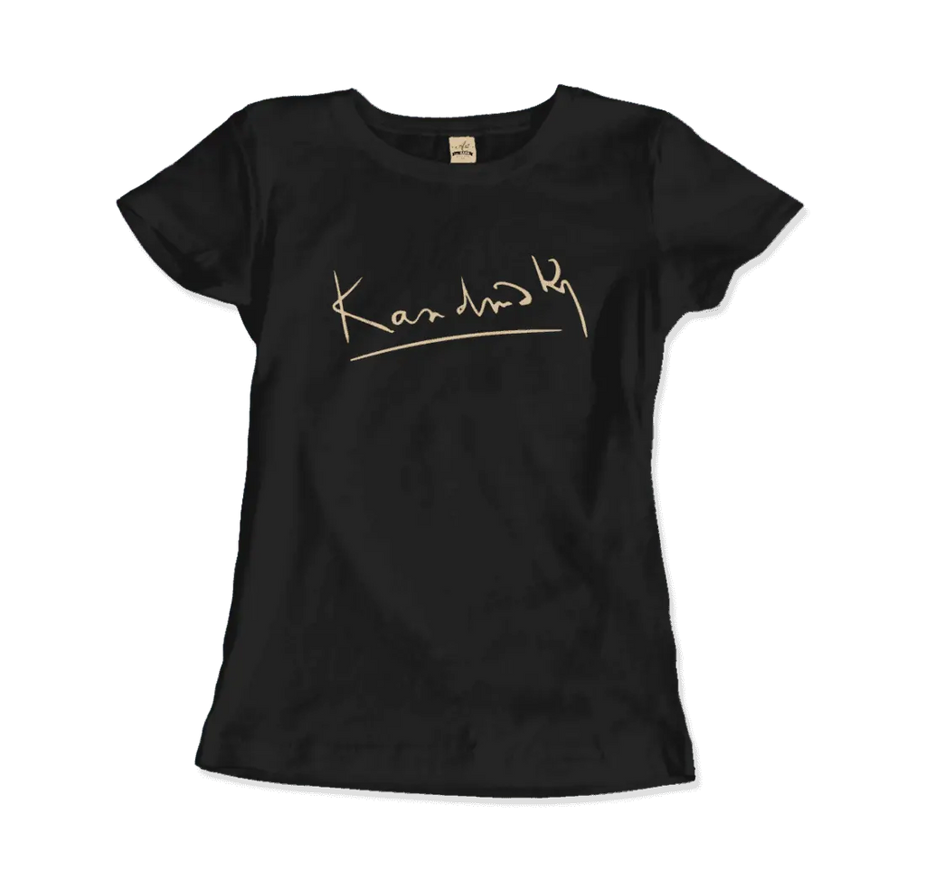 Wassily Kandinsky Signature Art T-Shirt by Art-O-Rama Shop ART-O-RAMA-SHOP