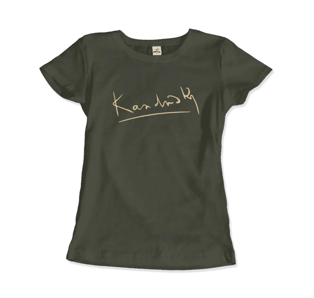 Wassily Kandinsky Signature Art T-Shirt by Art-O-Rama Shop ART-O-RAMA-SHOP