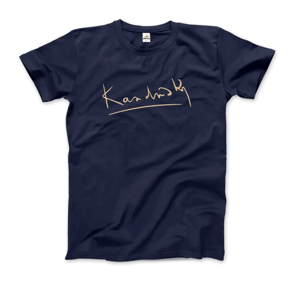 Wassily Kandinsky Signature Art T-Shirt by Art-O-Rama Shop ART-O-RAMA-SHOP