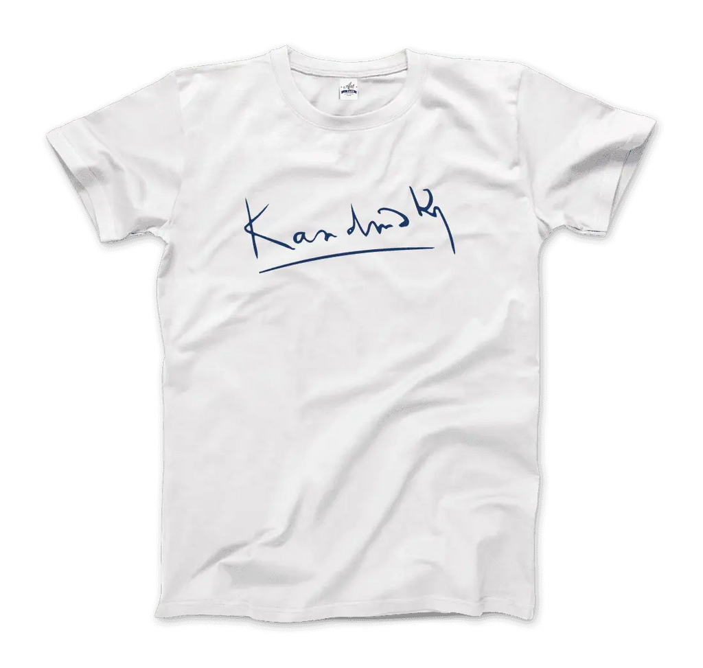 Wassily Kandinsky Signature Art T-Shirt by Art-O-Rama Shop ART-O-RAMA-SHOP