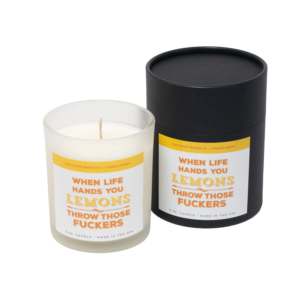 When Life Hands You Lemons 8oz Soy Scented Candle by Four Points Trading Co. FOUR POINTS TRADING CO.