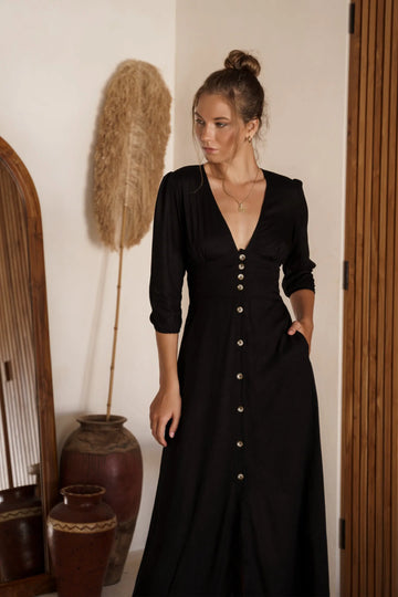 Whisper Light Button up Midi Dress by Bali ELF Bali ELF
