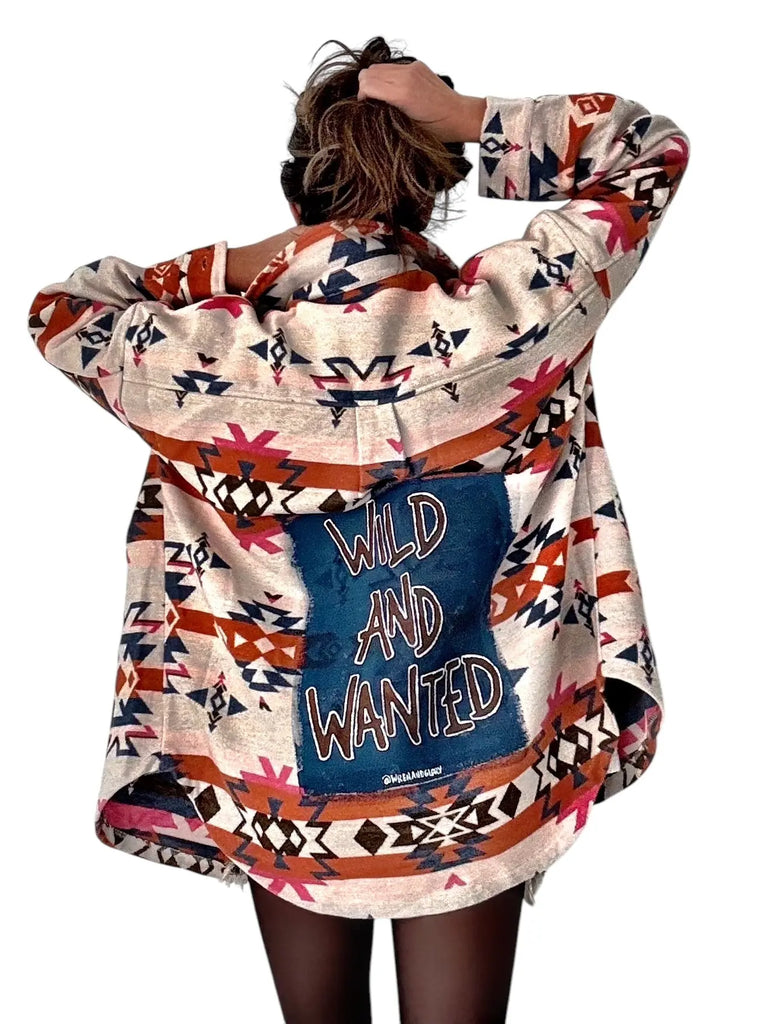 'Wild and Wanted' Aztec Shirt Jacket by Wren + Glory Wren + Glory