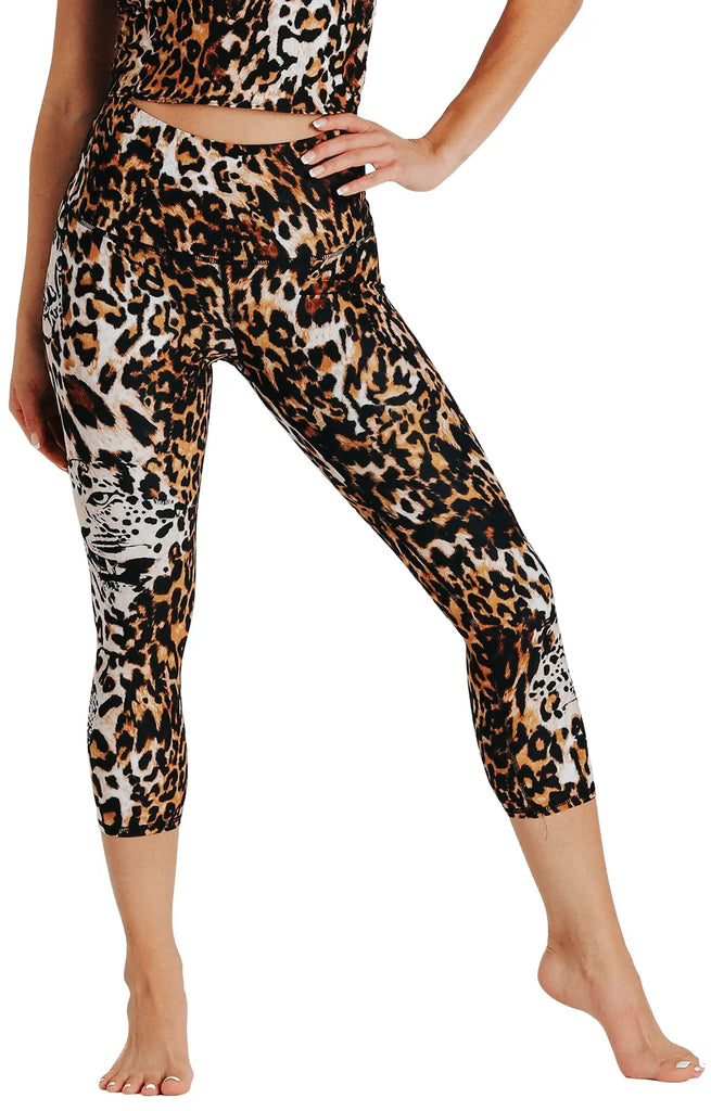 Wildcat Printed Yoga Crops by Yoga Democracy Yoga Democracy