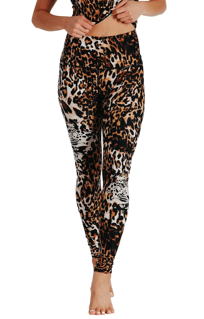 Wildcat Printed Yoga Leggings by Yoga Democracy Yoga Democracy