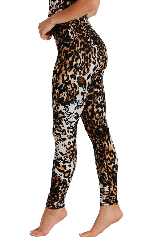 Wildcat Printed Yoga Leggings by Yoga Democracy Yoga Democracy