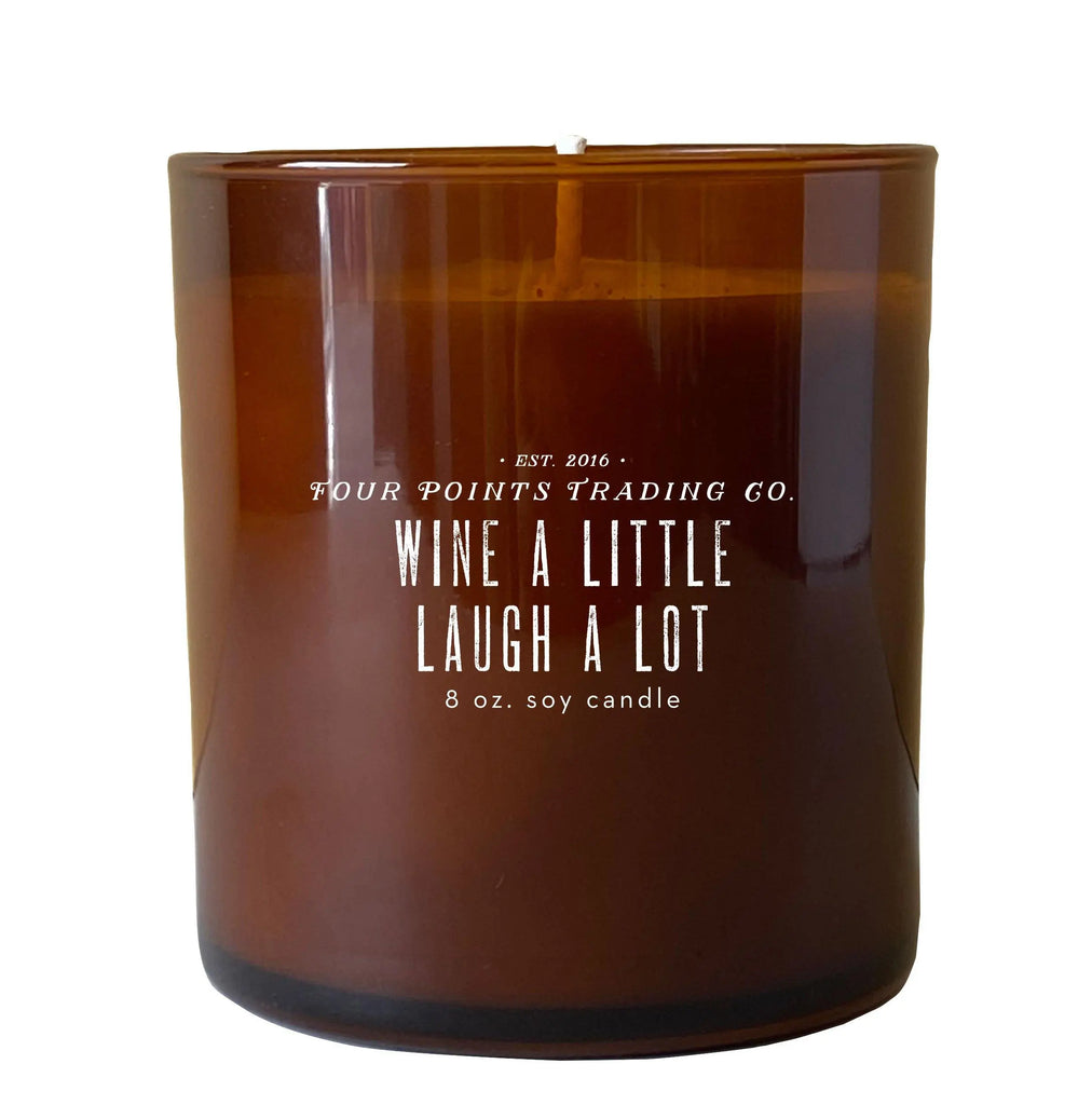 Wine A Little, Laugh A Lot 8oz Soy Scented Candle by Four Points Trading Co. FOUR POINTS TRADING CO.