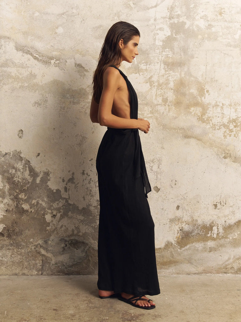 Wrap Your Way Jumpsuit - Black by The Handloom The Handloom
