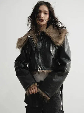 Yacket Vegan Fur Bomber by Marigold Shadows Marigold Shadows