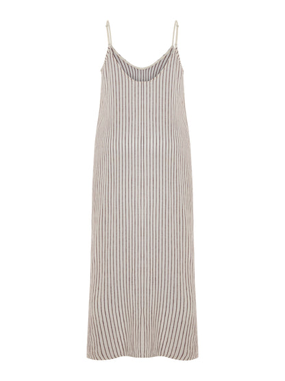 Yaz Dress - Burgundy Stripes