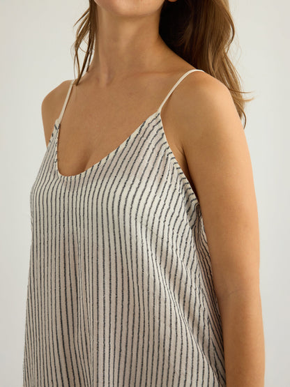 Yaz Dress - Black Stripes