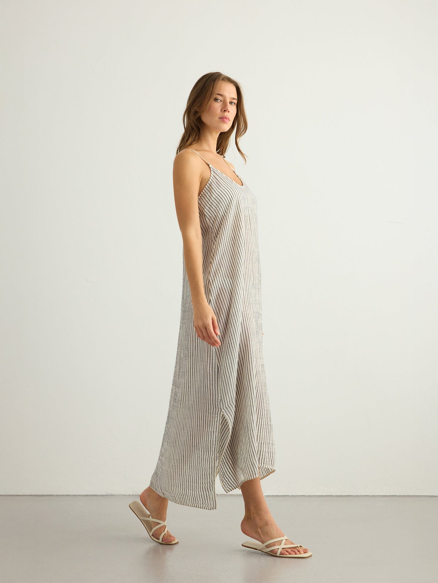 Yaz Dress - Black Stripes