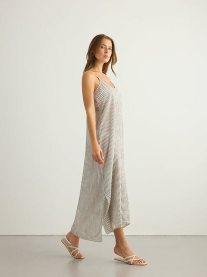 Yaz Dress - Black Stripes