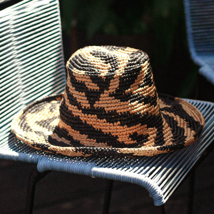 The Zenda Wide Brim Raffia Rancher Hat in Black