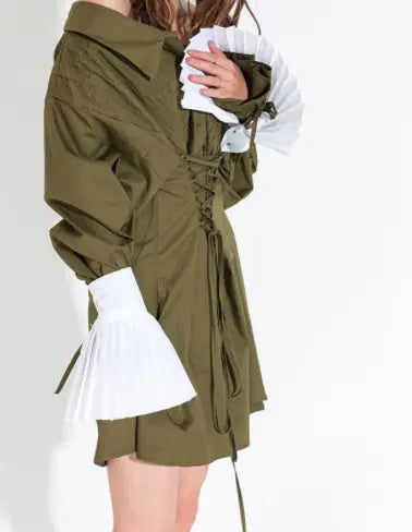 Zend Pleated Wrist Cuffs by Marigold Shadows Marigold Shadows