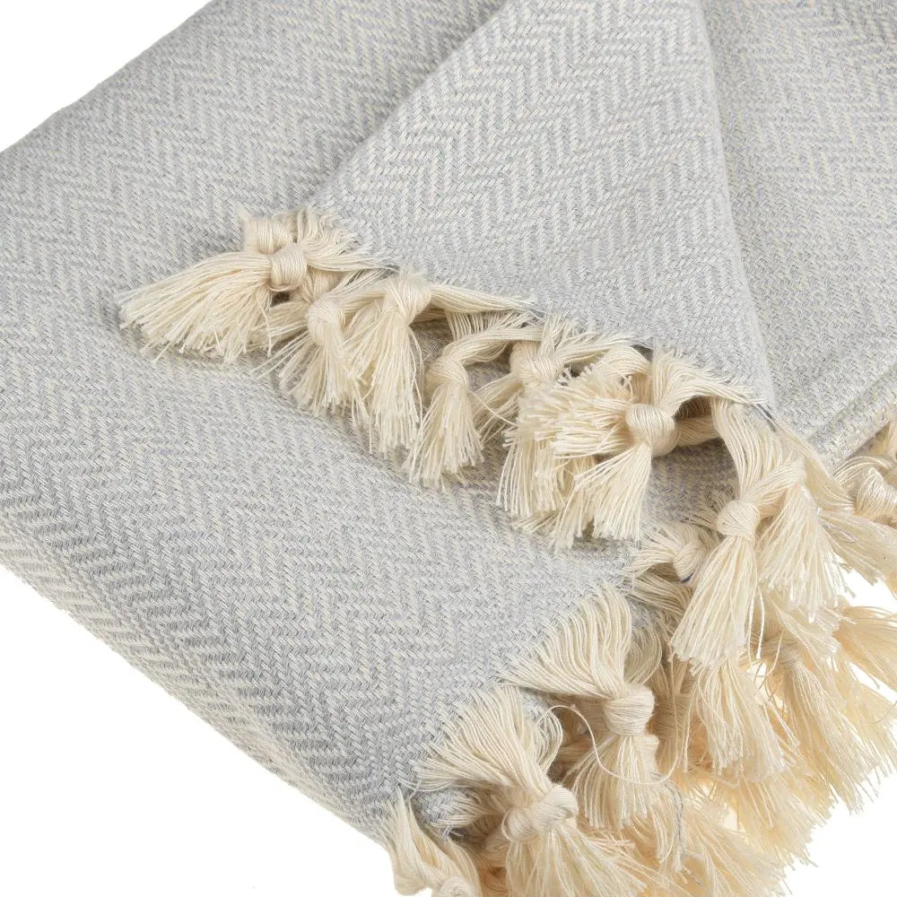 Zigzag Throw Blanket Pure Cotton 72"x50" by La'Hammam La'Hammam