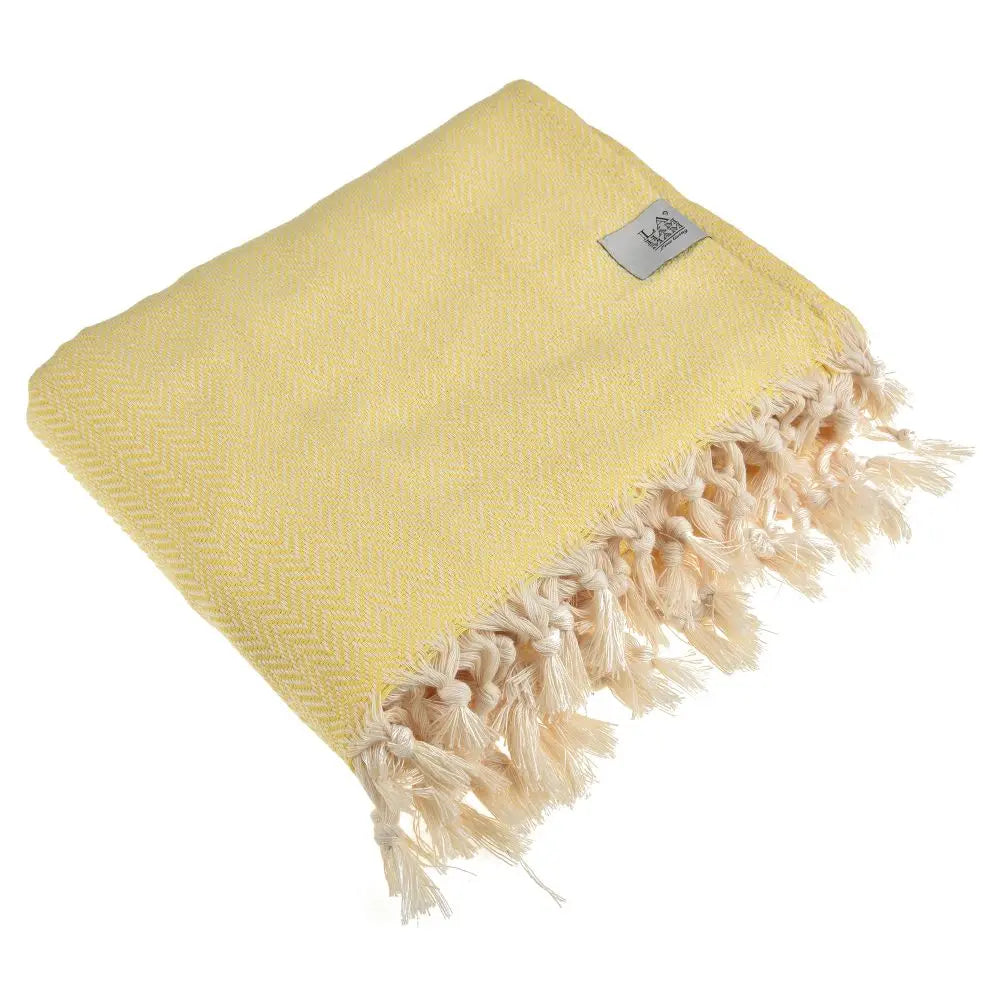 Zigzag Throw Blanket Pure Cotton 72"x50" by La'Hammam La'Hammam