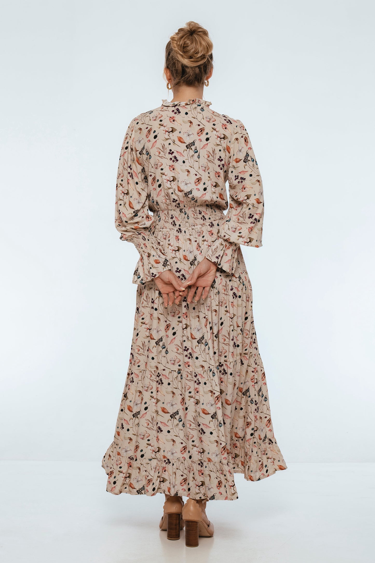 White Lotus Ruffled Maxi Dress