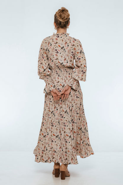 White Lotus Ruffled Maxi Dress