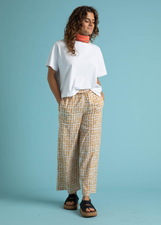 Shore Pant - Messy Dots Baked Clay