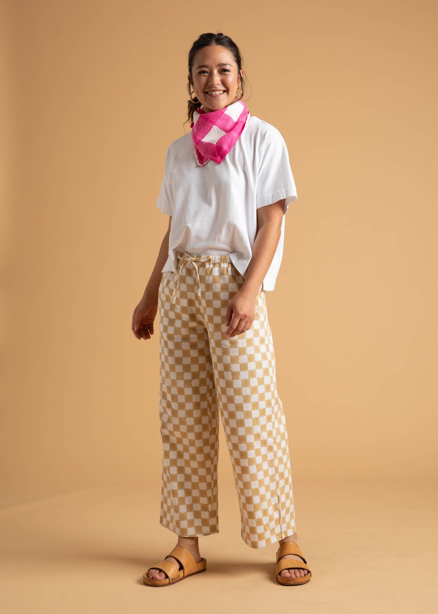 Shore Pant - Checkerboard Natural
