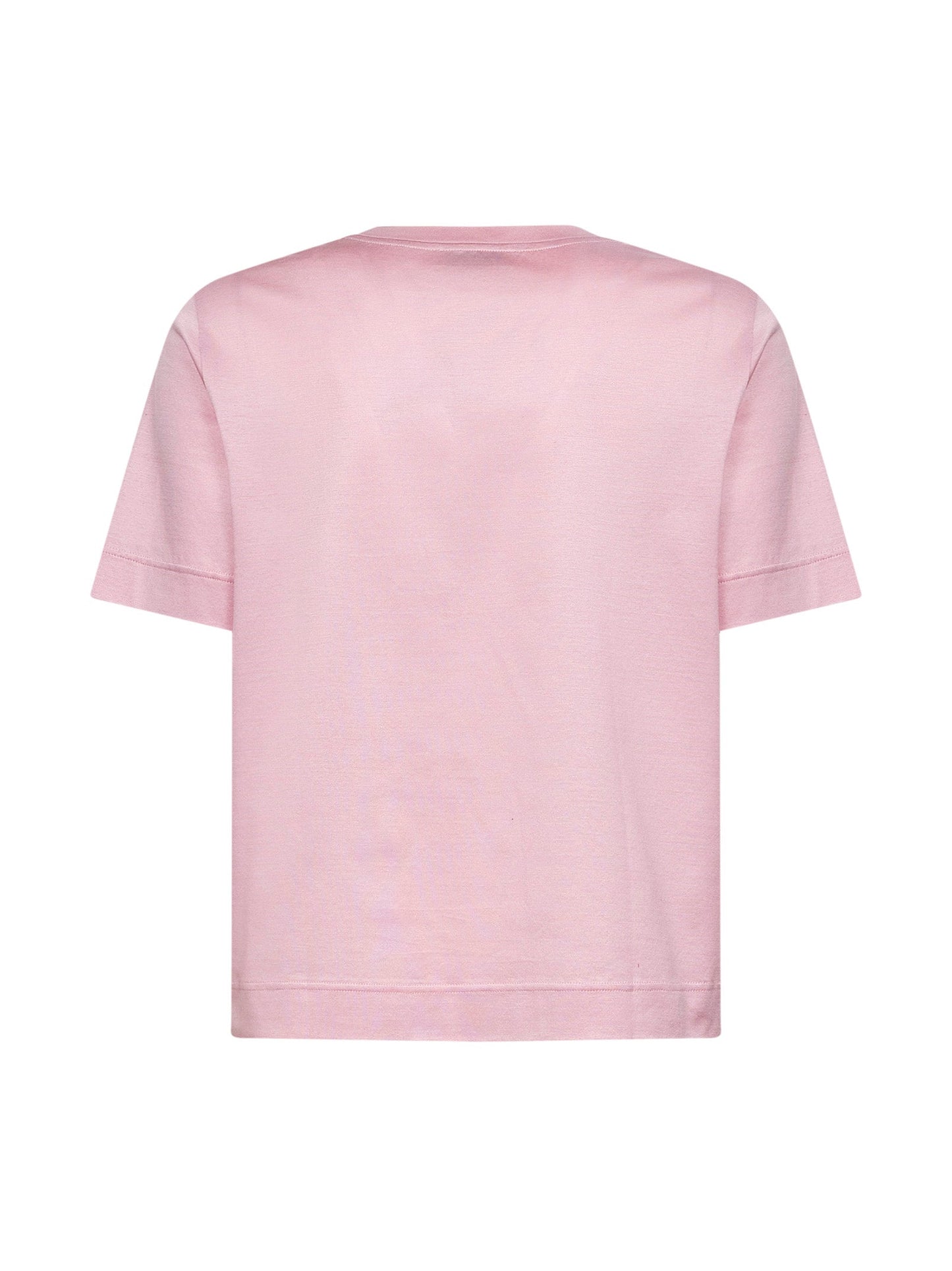 Pink Lisle Cotton V-Neck T-Shirt