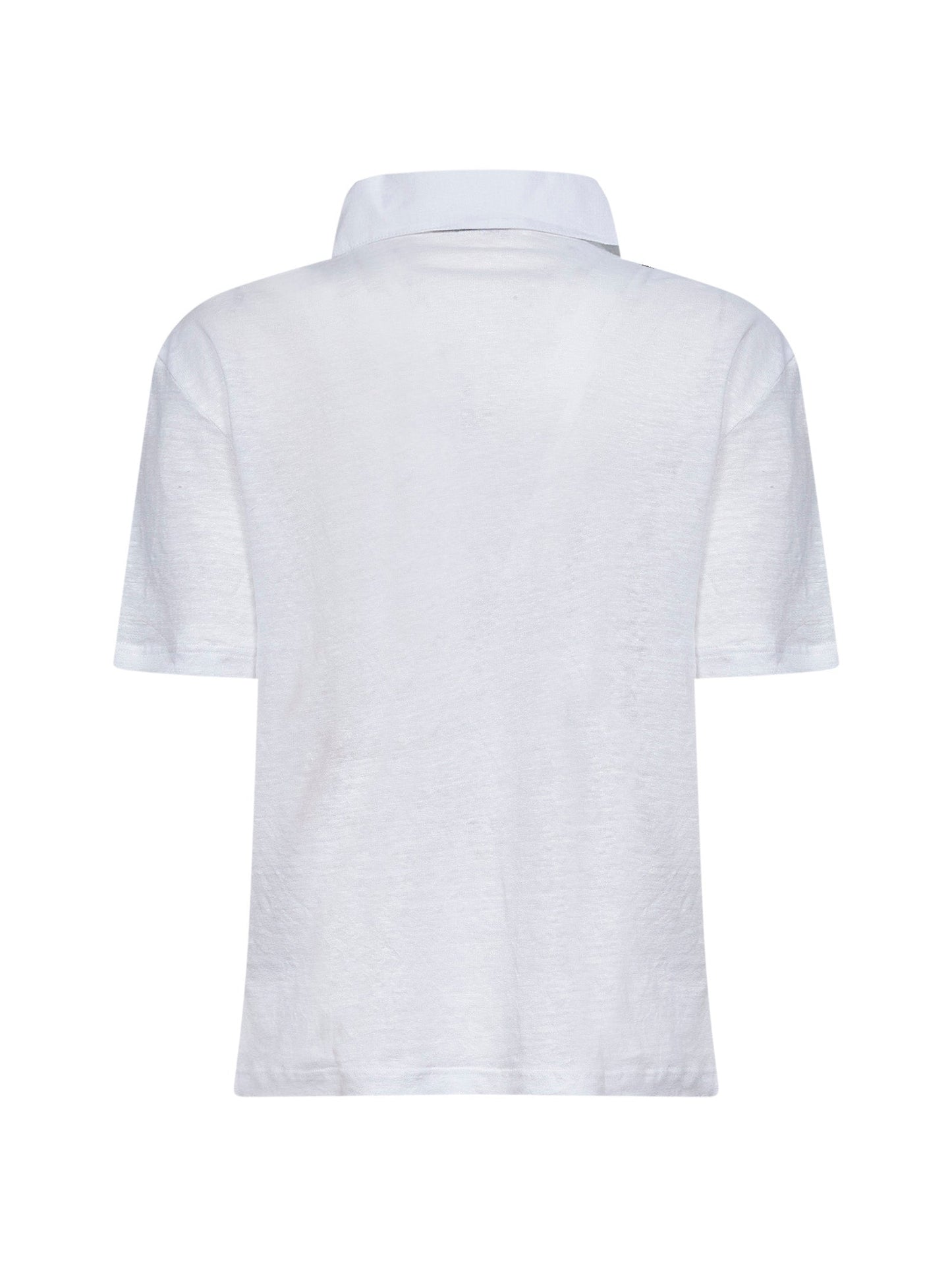 Polo Shirt White Linen