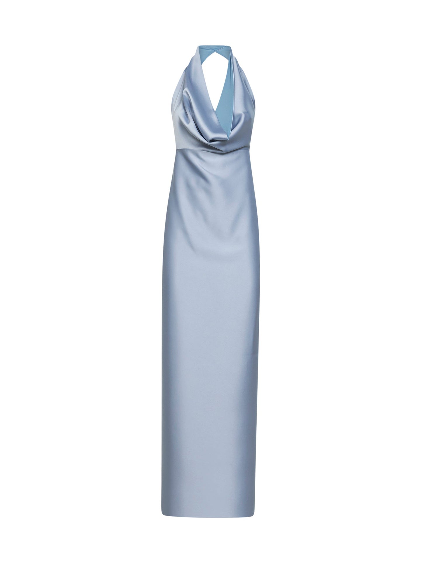 Long Dress Antea Satin Powder Blue
