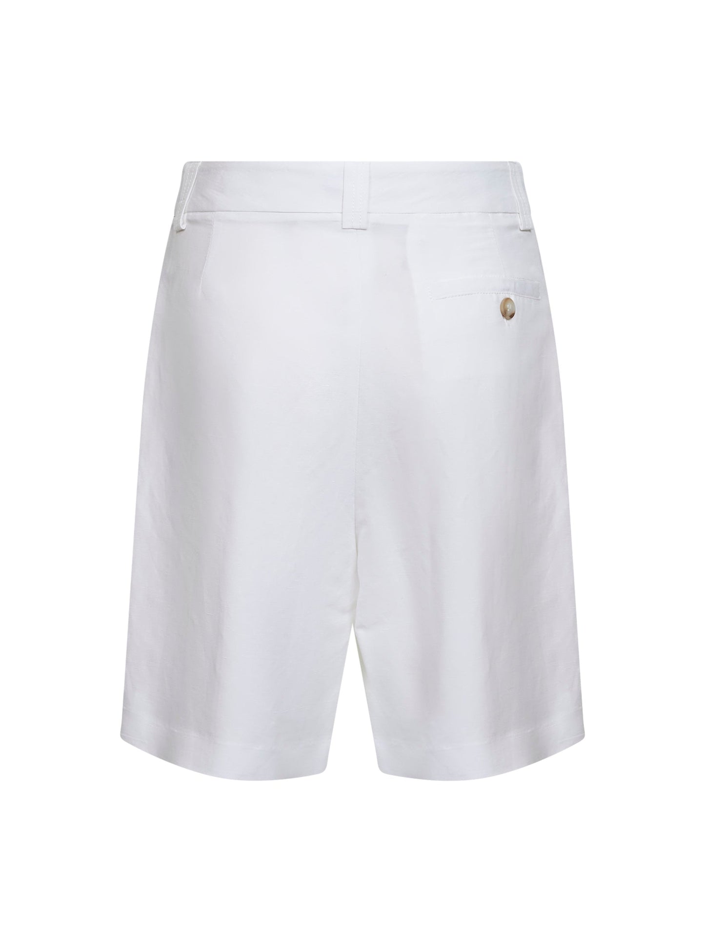 Bermuda Shorts Belsik White Viscose-Linen