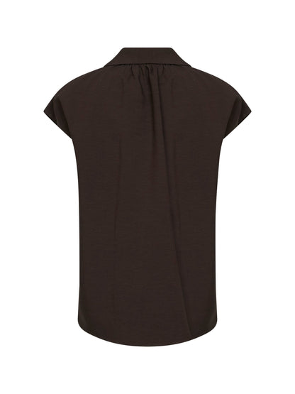 Moka Viscose and Linen Cenzia Shirt