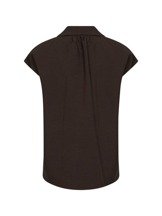 Moka Viscose and Linen Cenzia Shirt