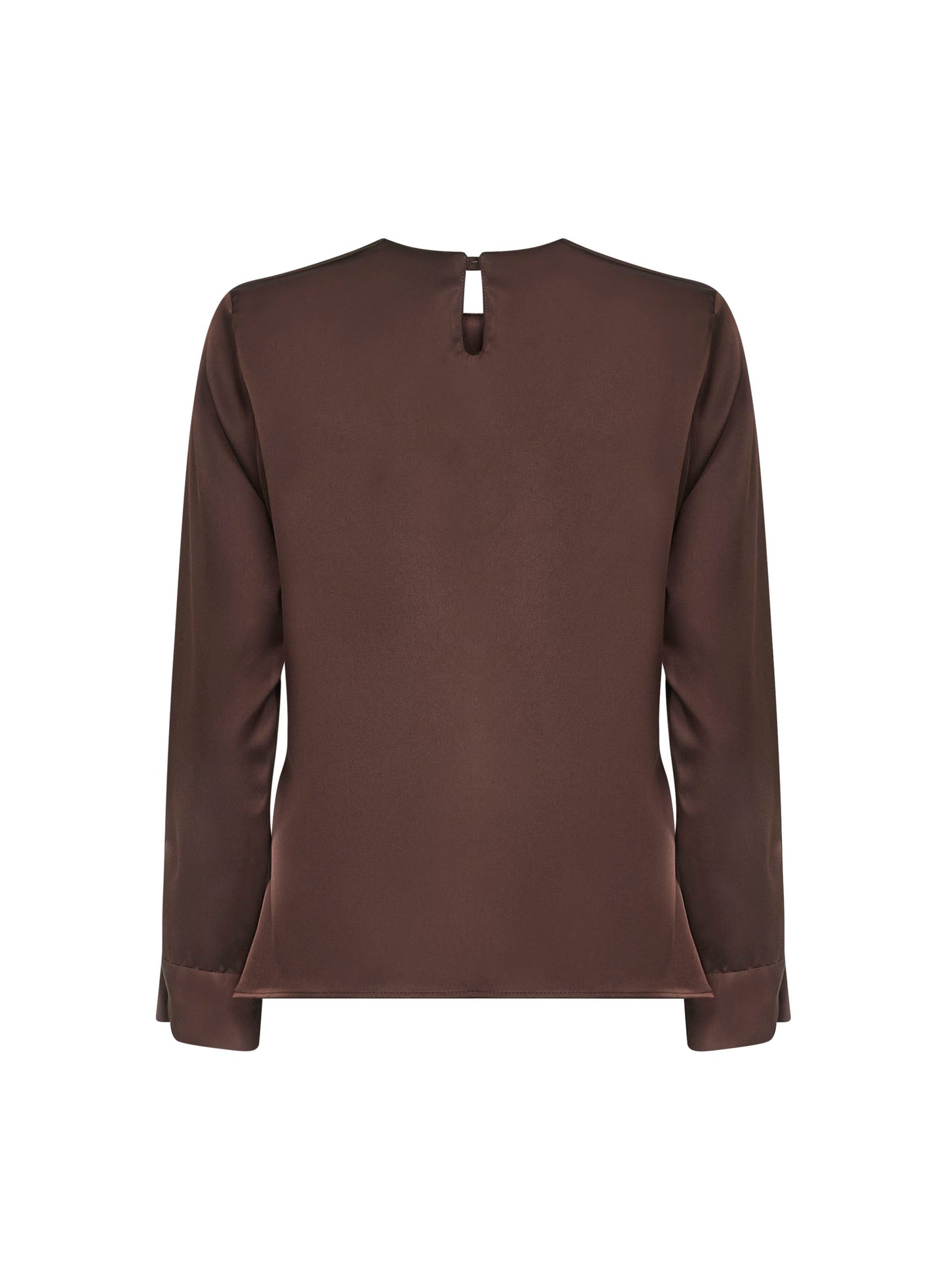 Coffee Satin Cesta Blouse