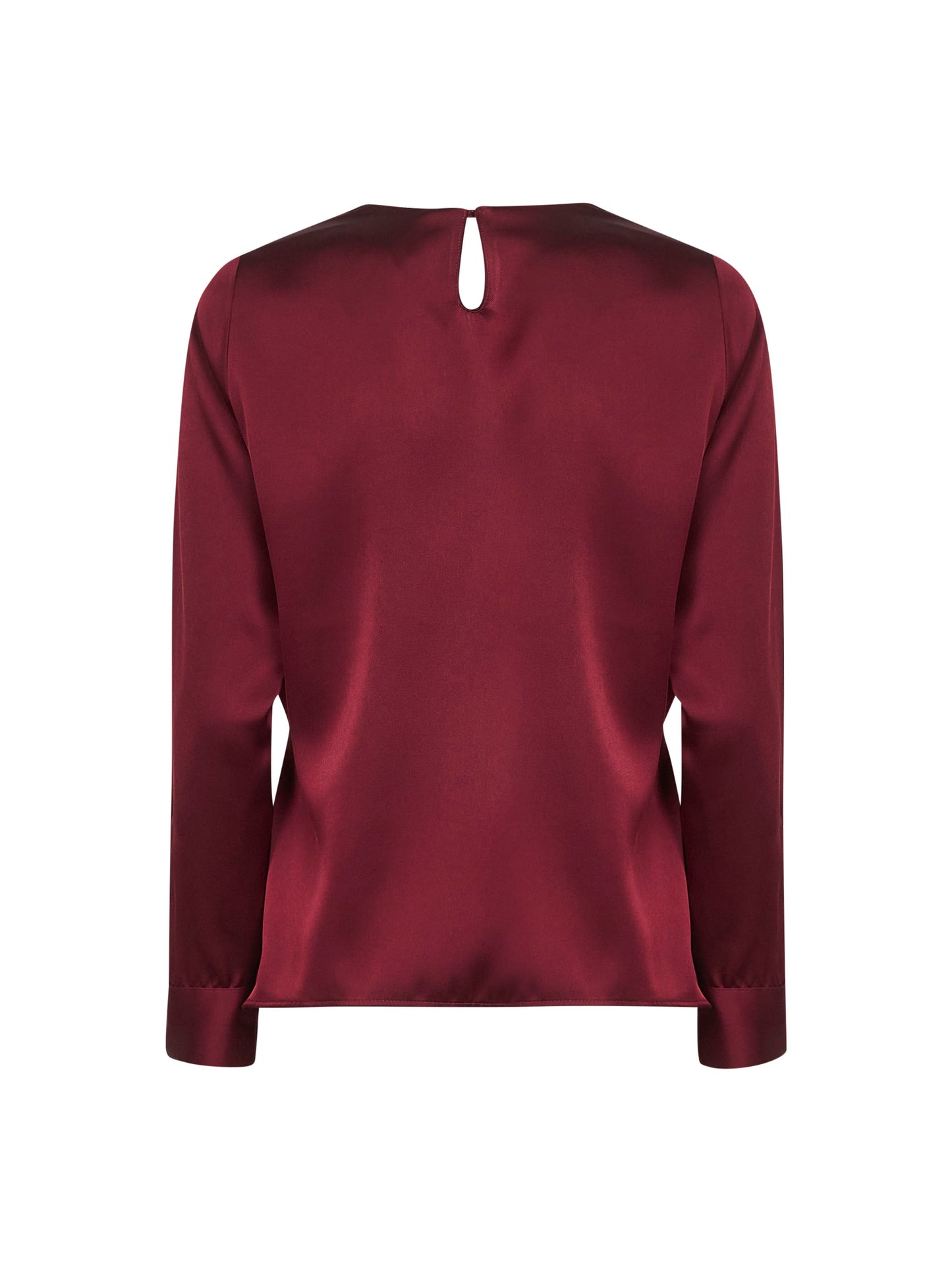 Burgundy Satin Cesta Blouse