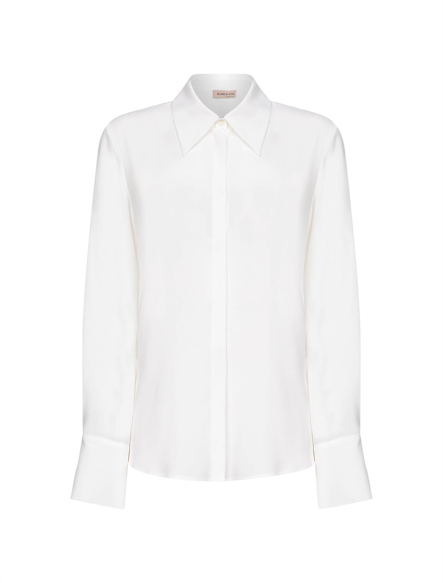 White Silk Blend Creta Shirt