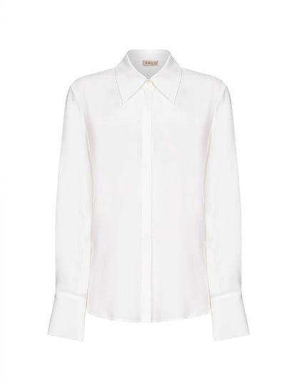White Silk Blend Creta Shirt