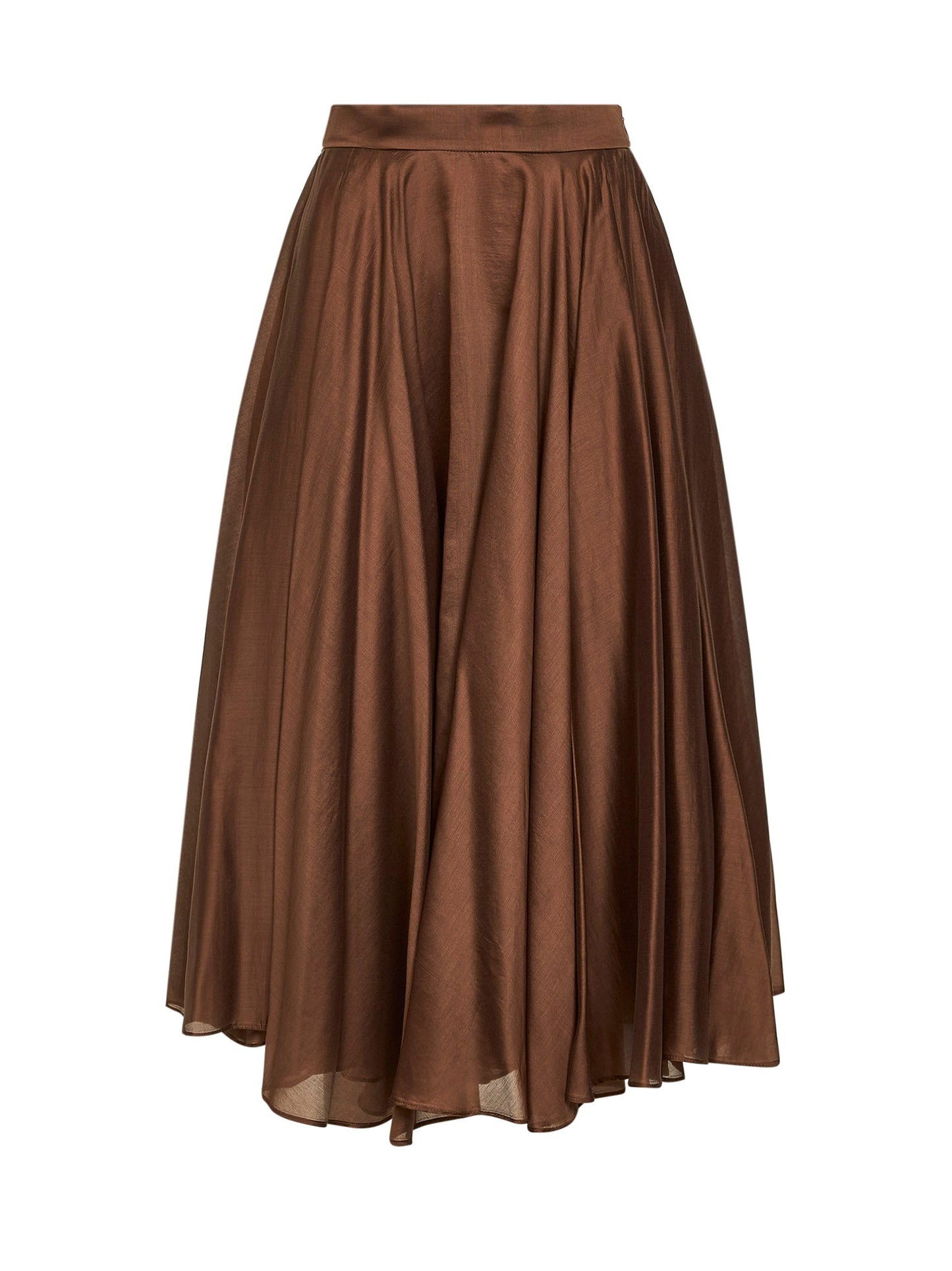 Chocolate Voile Midi Skirt