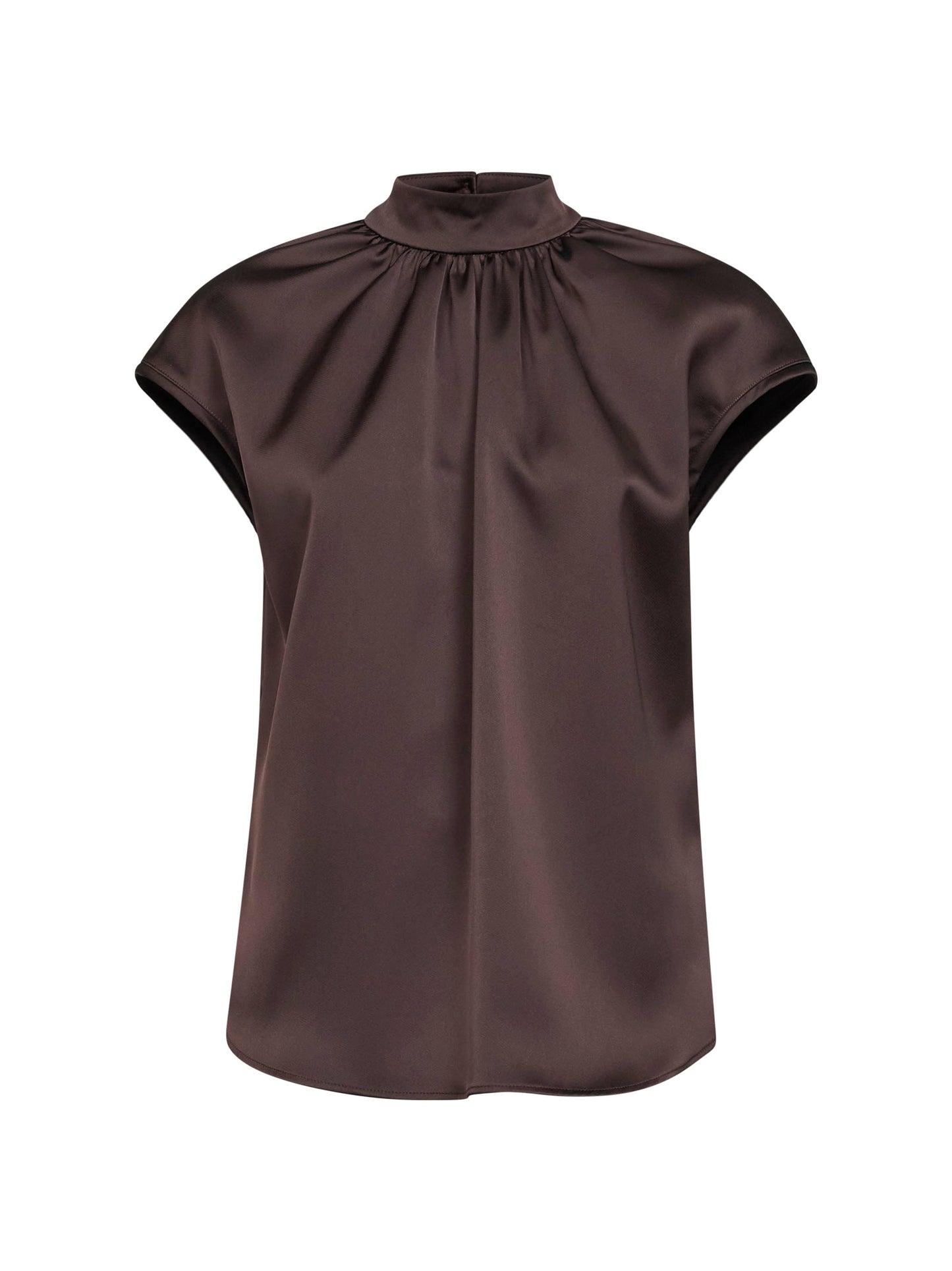 Coffee Satin Maria Top