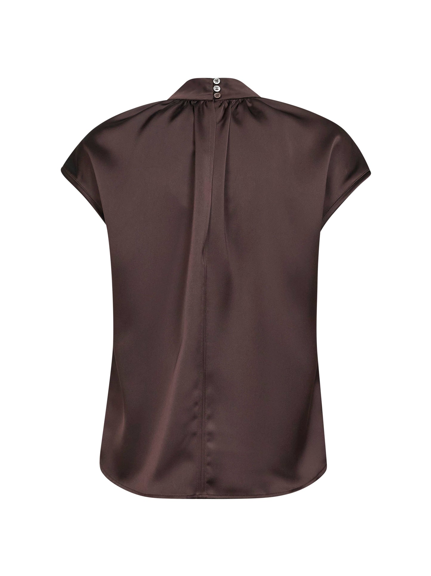Coffee Satin Maria Top