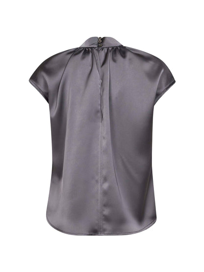Lead Satin Maria Top