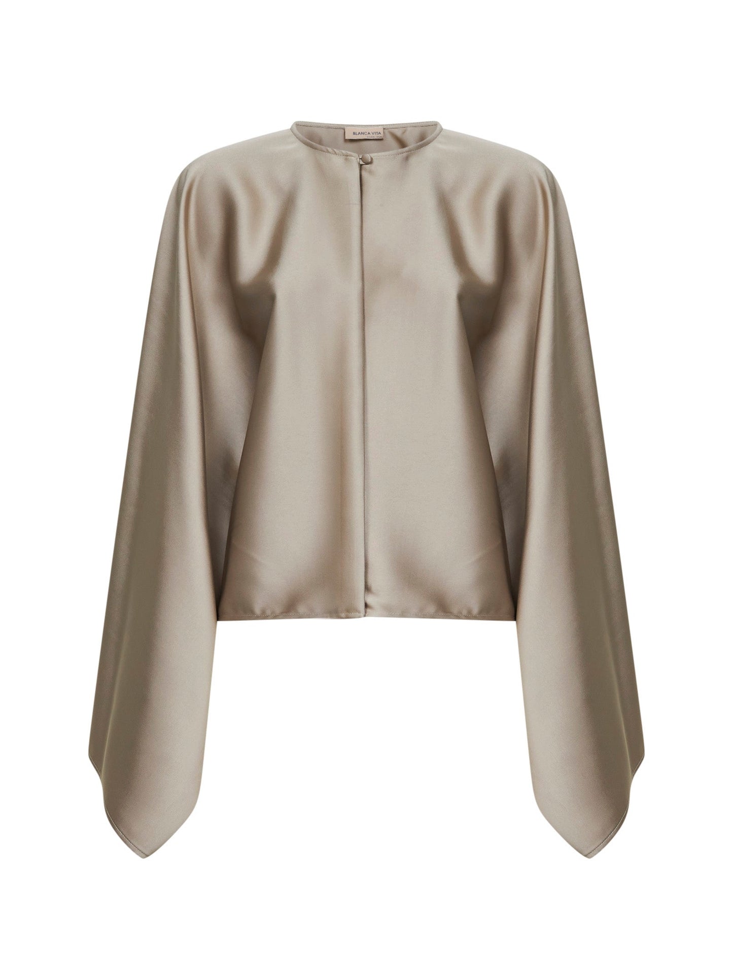 Chalk Satin Merti Cape