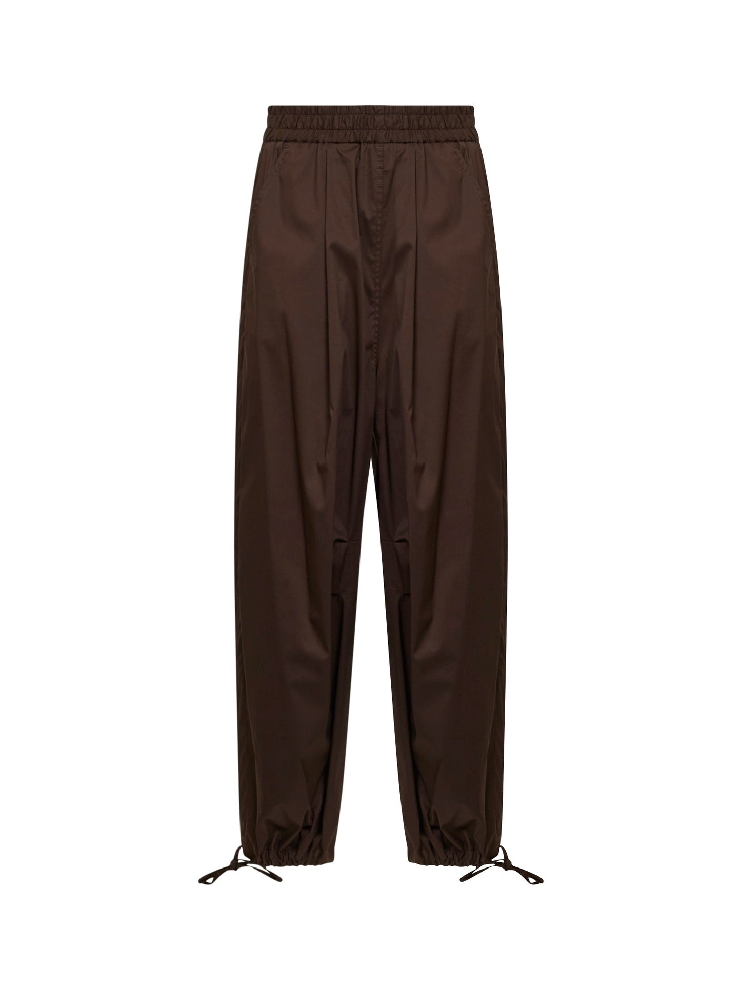 Chocolate Poplin Cargo Trousers