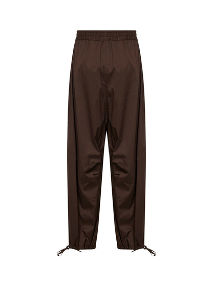 Chocolate Poplin Cargo Trousers
