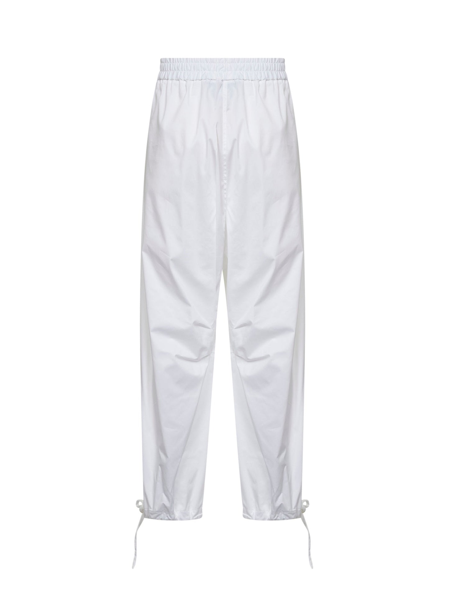 White Technical Poplin Cargo Trousers