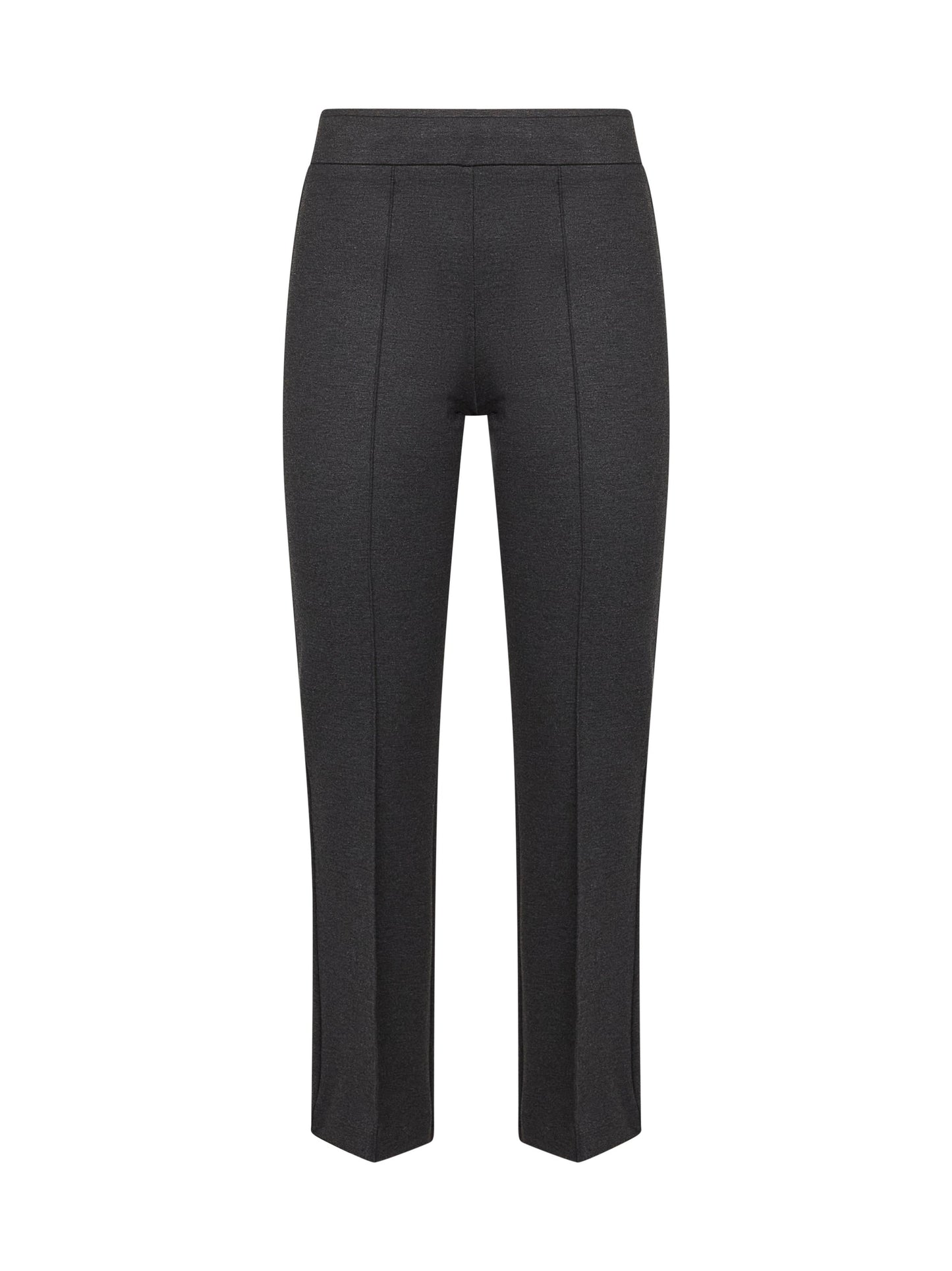 Anthracite Stretch Jersey Trumpet Trousers