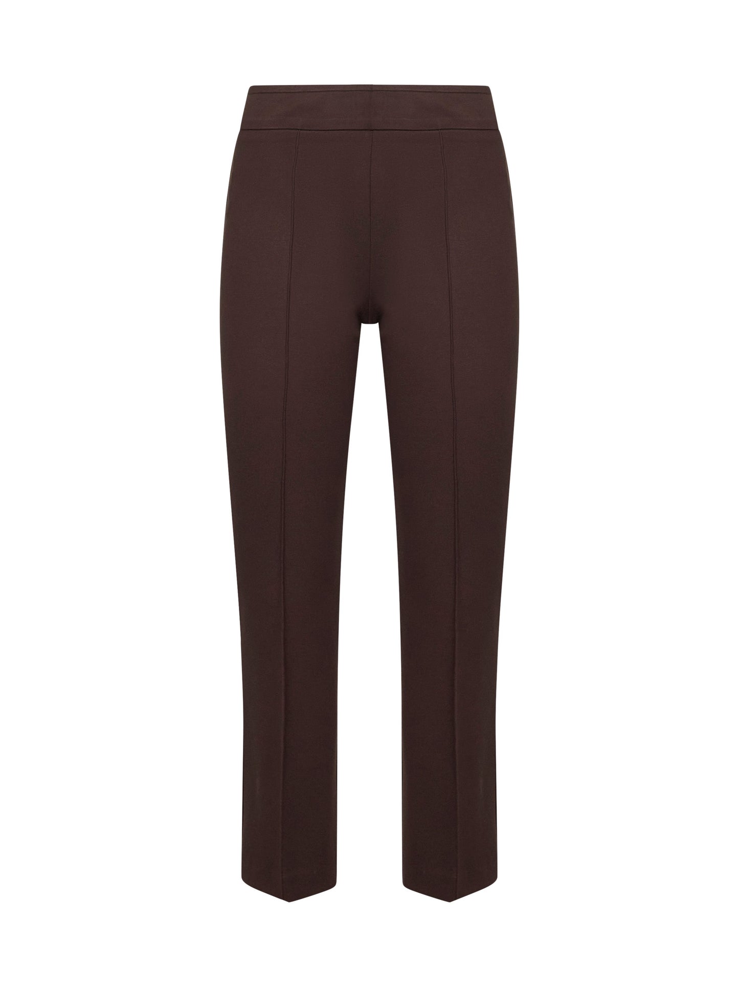 Coffee Stretch Jersey Trumpet Trousers