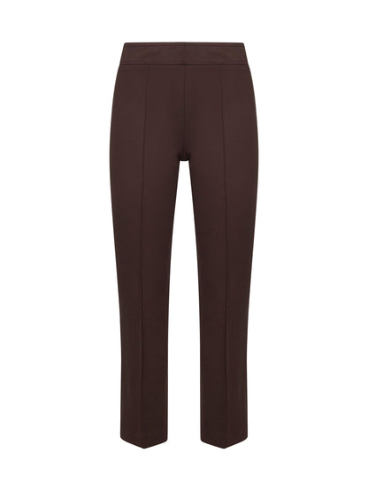 Coffee Stretch Jersey Trumpet Trousers