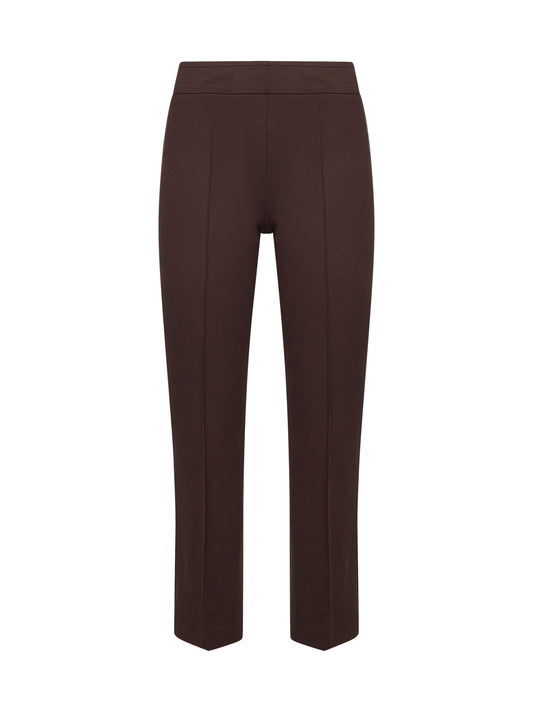 Coffee Stretch Jersey Trumpet Trousers